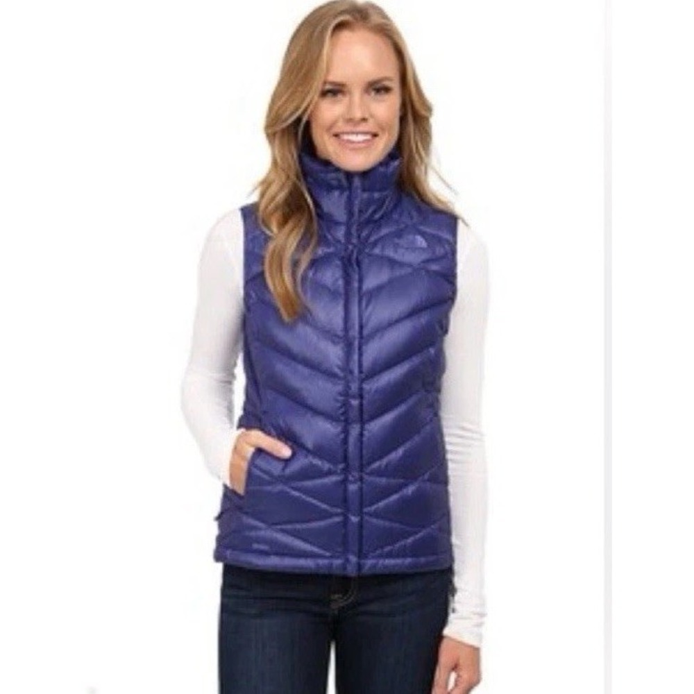 The North Face Women's Aconcagua 550 Quilted Down Vest Metallic Purple Small